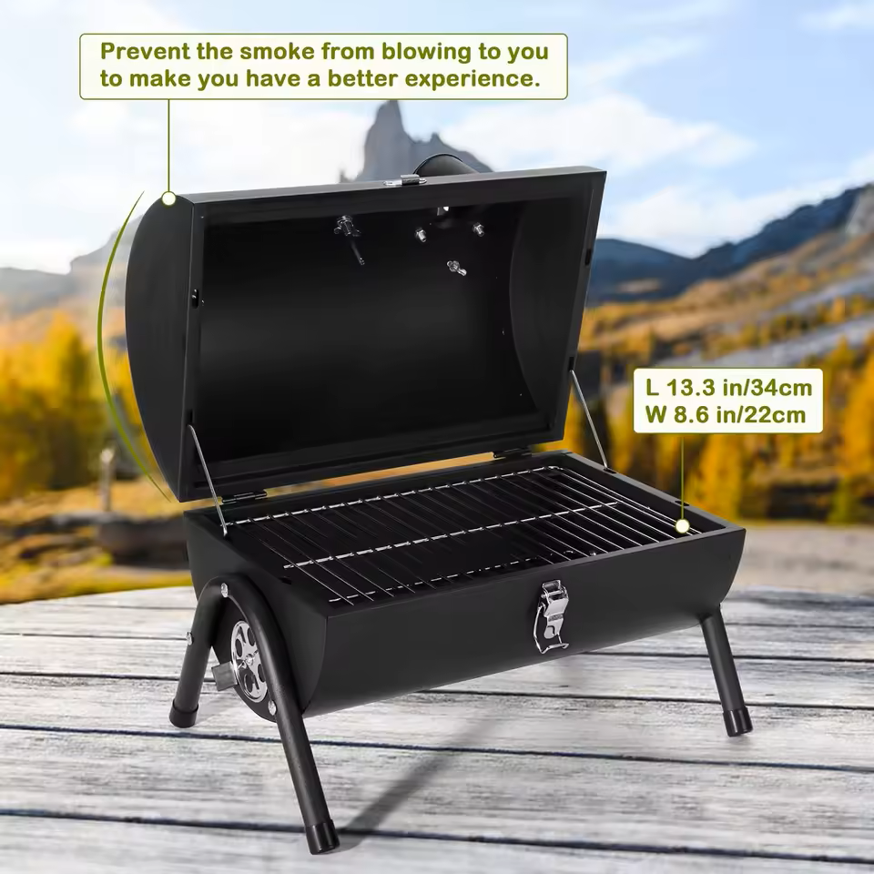 Portable Charcoal Grill With Top